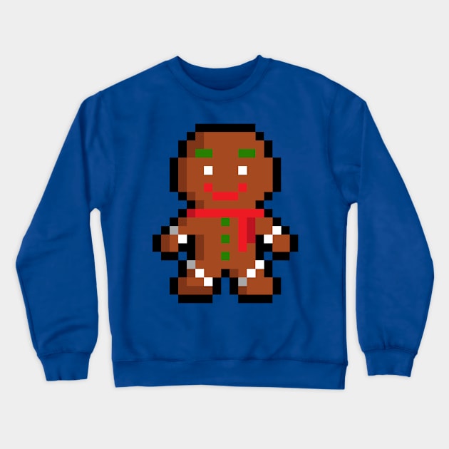 cute gingerbread pixel kids Crewneck Sweatshirt by Pixelo